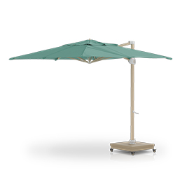 10' Cantilever Umbrella (Square) Wood Grain Finish Aquamarine